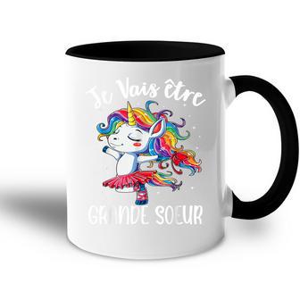 Jeais Etre Grande Soeur Bebe Annonce Grossesse Licorne Accent Mug - Cadeauxyz