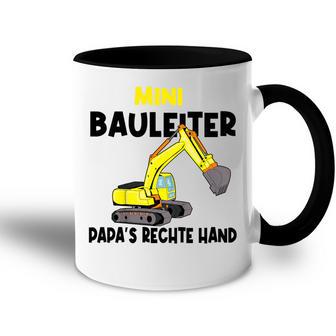 Kinder Kinder Bauherr Jungs Junge Papa's Rechte Hand Mini Bauleiter Tasse Zweifarbig - Geschenkecke