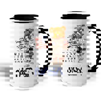 Nasa Astronaute Ours En Peluche Worm Logo Accent Mug - Cadeauxyz