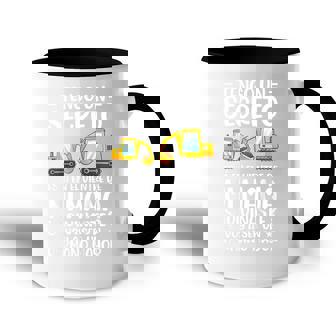 Niños Tengo Un Secretooy A Ser Un Hermano Mayor Excavador Accent Mug - Regaloses