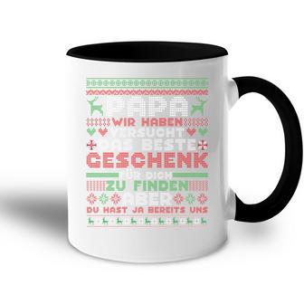 Papa Beste Geschenk Hast Du Weihnachten Kinder Papa Tasse Zweifarbig - Geschenkecke