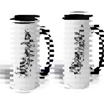 Perro Dibujo Arte Animal Ilustración Abstracto Gráfi Accent Mug - Regaloses