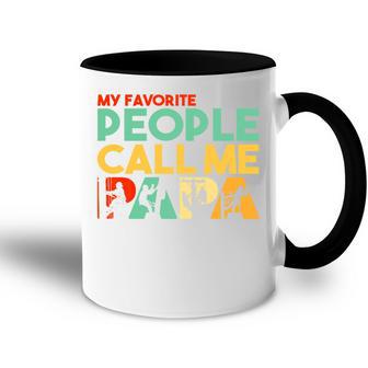 Retro Papa Line Worker Papa Witzigatertag Tasse Zweifarbig - Geschenkecke