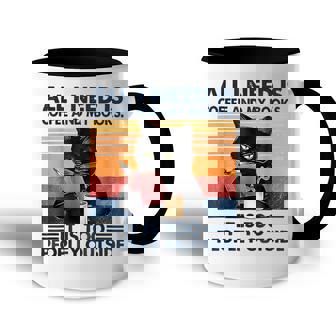 Todo Lo Que Necesito Es Café Y Mis Libros Hay Demasiada Gente Afuera Accent Mug - Regaloses