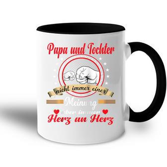 Vatertag Papa Und Tochter Partnerlook Besterater Raglan Tasse Zweifarbig - Geschenkecke