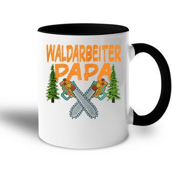 Waldarbeiter Papa Baumfäller Bäume Fällen Im Wald Kapuzenjacke Tasse Zweifarbig - Geschenkecke