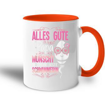 Alles Gute Papa Wünscht Dir Deine Beste Schwimmerinatertag Tasse Zweifarbig - Geschenkecke