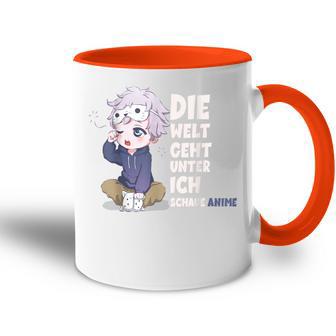 Anime Die Welt Geht Unter Ich Schaue Tasse Zweifarbig - Geschenkecke