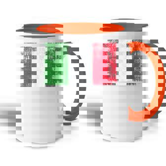 Bandera Italianaintage Con Bandera De Italia Retro Accent Mug - Regaloses