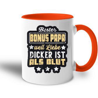 Bester Bonus Papa Weil Liebe Dickist Als Blut Tasse Zweifarbig - Geschenkecke