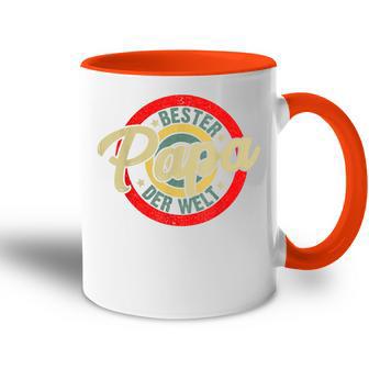 Bester Papa Der Welt Retro Father's Day Stepdad Tasse Zweifarbig - Geschenkecke