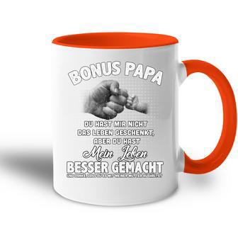 Bonus Papa Beste Stepfather Leben Besser Made Father's Day Tasse Zweifarbig - Geschenkecke