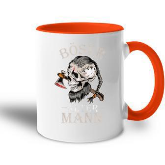 Böser Alter Mann Opa Papa Totenkopf Skullintage Wikinger Tasse Zweifarbig - Geschenkecke