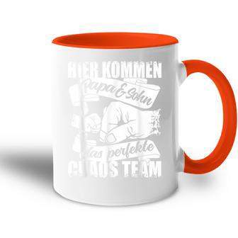 Chaos Team Papa Und Sohn Werdenderater Papa Loading Tasse Zweifarbig - Geschenkecke