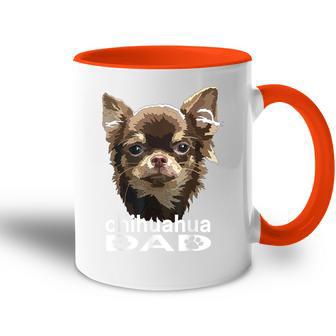 Chihuahua Langhaariger Papa Lustigerater Hund Chiwawa Papa Tasse Zweifarbig - Geschenkecke