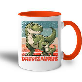 Daddysaurusatertag Bester Daddy T-Rex Papa Tasse Zweifarbig - Geschenkecke