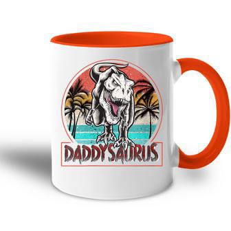 Damen Dino Daddysaurus Papa Papasaurus T Rex Mit-Ausschnitt Tasse Zweifarbig - Geschenkecke