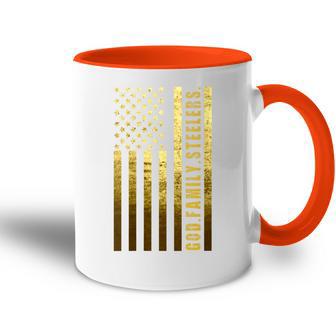 Damen God Family Slers Pro Us Flag Atertag Papa Geschenk Mit-Ausschnitt Tasse Zweifarbig - Geschenkecke