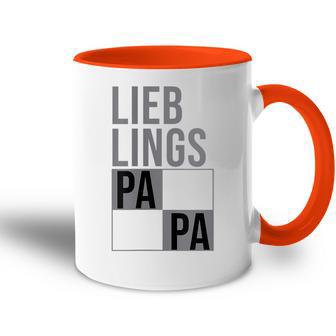 Damen Lieblingspapa Zusammengehöriges Familien Geschenk Für Papa Mit-Ausschnitt Tasse Zweifarbig - Geschenkecke