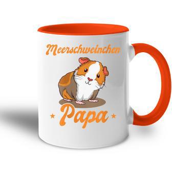 Damen Meerschweinchen Papa -Ater Jungen Männer Zumatertag Mit-Ausschnitt Tasse Zweifarbig - Geschenkecke