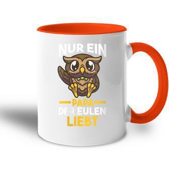 Damen Papaateratertag Eulen Mit-Ausschnitt Tasse Zweifarbig - Geschenkecke