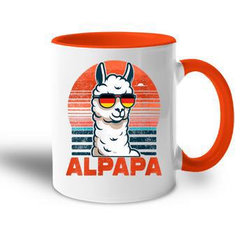 Damen Retrointage Alpapaatertag Bester Papa Alpaka Alpapa Mit-Ausschnitt Tasse Zweifarbig - Geschenkecke