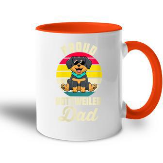 Damen Stolzer Rottweiler Papa Rottweiler Papa Mit-Ausschnitt Tasse Zweifarbig - Geschenkecke