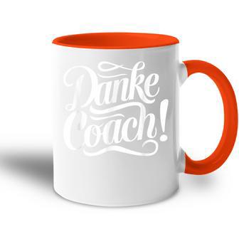 Danke Coach Trainer Abschied Fitness Fussball Tasse Zweifarbig - Geschenkecke