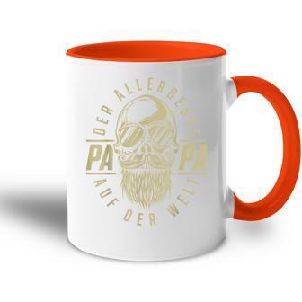 Der Allerbeste Papa Skull Father's Day Saying Tasse Zweifarbig - Geschenkecke