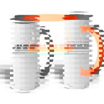 Divertido Baloncesto Latido Del Corazón Retro Jugador De Baloncesto Accent Mug - Regaloses