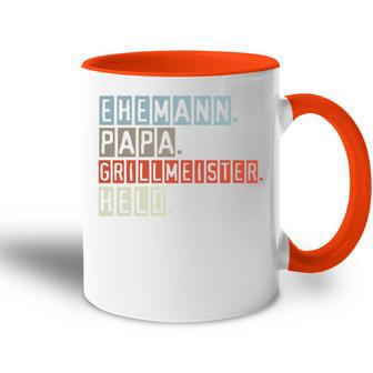 Ehemann Papa Grillmeister Held Grillen Geschenkatertag Tasse Zweifarbig - Geschenkecke