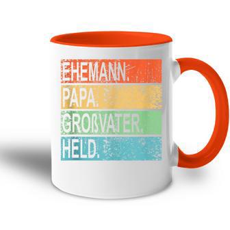 Ehemann Papa Großvater Heldaterintage Geschenkatertag Tasse Zweifarbig - Geschenkecke