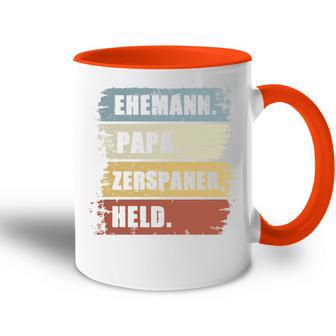 Ehemann Papa Zerspaner Held Zerspanungsmechanikeratertag Tasse Zweifarbig - Geschenkecke