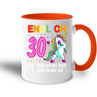 Endlich 30 Jetzt Muss Ich Nur Noch Erwachsen Werden Endlich Tasse Zweifarbig - Geschenkecke