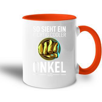 Father's Day Papa So Sieht Ein Richtig Cooler Unkel Tasse Zweifarbig - Geschenkecke