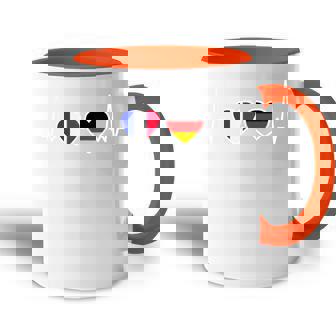 France Allemagne Drapeau Battement De Cœur Allemand Français Accent Mug - Cadeauxyz