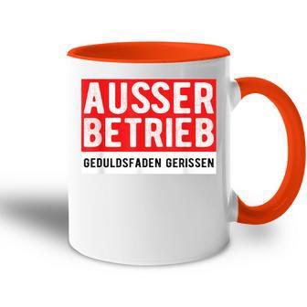 With Text Ausser Betriebs Tasse Zweifarbig - Seseable