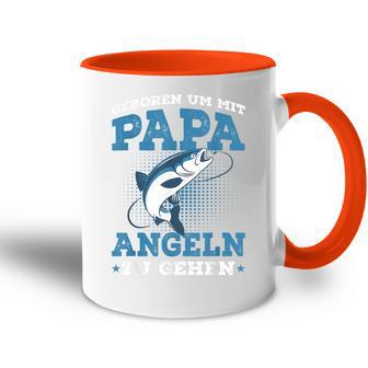 Geboren Um Mit Papa Fishing Zu Gehen Saying Angler Tasse Zweifarbig - Geschenkecke