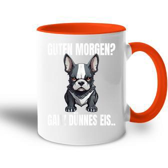 Guten Morgen Ganz Dünnes Eis French Bulldog Dog Tasse Zweifarbig - Seseable