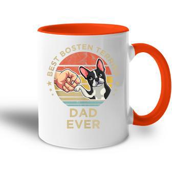 Herren Best Bosten Terrier Dad Ever Hund Bostie Papaateratertag Tasse Zweifarbig - Geschenkecke