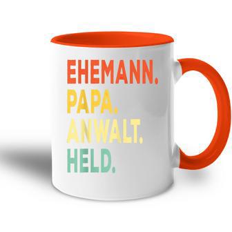 Herren Ehemann Papa Anwalt Held Retro-Jahrgangatertag Tasse Zweifarbig - Geschenkecke