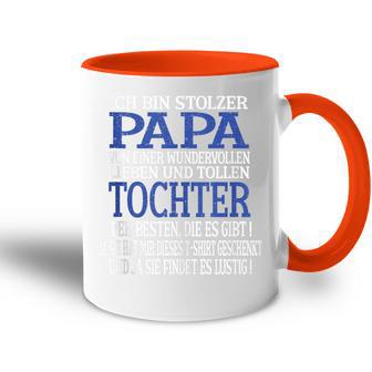 Herren Ich Bin Stolzer Papa Einer Wundervollen Tochter -Atertag Tasse Zweifarbig - Geschenkecke