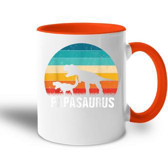 Herren Papasaurusater Tag Dinosaurier Papa Saurus Geschenk Dino Tasse Zweifarbig - Geschenkecke