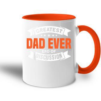 Herrenater Bester Papa Ever Ende Der Diskussion Papa Tasse Zweifarbig - Geschenkecke