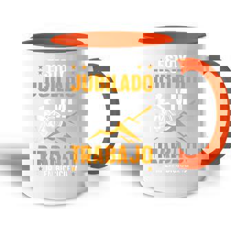 Hombre Ciclista Bicicleta Estoy Jubilado Mi Trabajo Es Ir En Bici Accent Mug - Regaloses