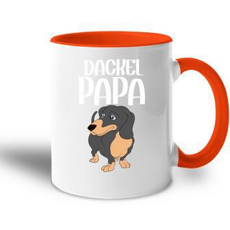 Hunde Papa Hundebesitzer Hundehalteratertag Dackel Tasse Zweifarbig - Geschenkecke