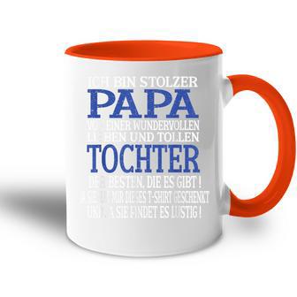 Ich Bin Stolzer Papa Einer Wundervollen Tochter -Atertag Tasse Zweifarbig - Geschenkecke