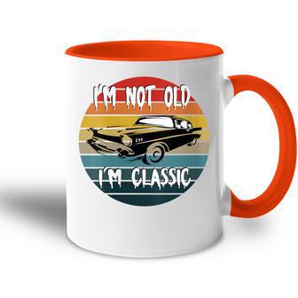 I'm Not Old I'm Classic Car Geburtstag Papa Opa Herren Damen Mit-Ausschnitt Tasse Zweifarbig - Geschenkecke