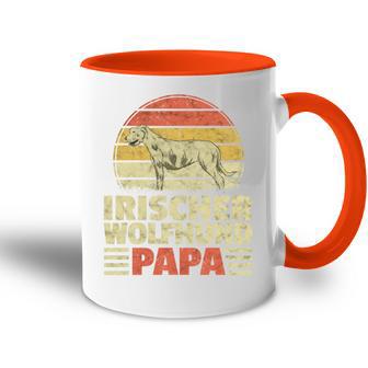 Irischer Wolfshund Papa Irish Wolfhound Windhund Besitzer Tasse Zweifarbig - Geschenkecke