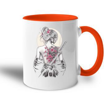 Japanische Samurai-Kriegerin Geisha Tasse Zweifarbig - Geschenkecke